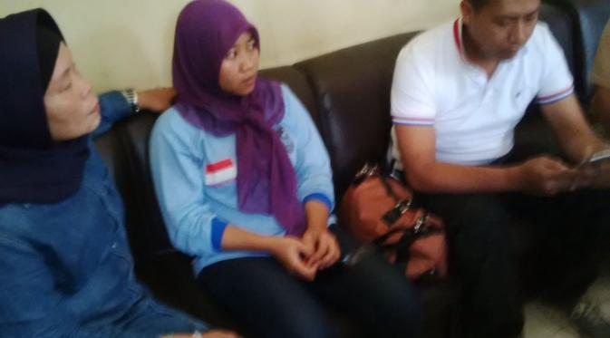 Mutia, babysitter yang aniaya anak majikan ditangkap di Lampung Tengah (Liputan6.com/Istimewa)