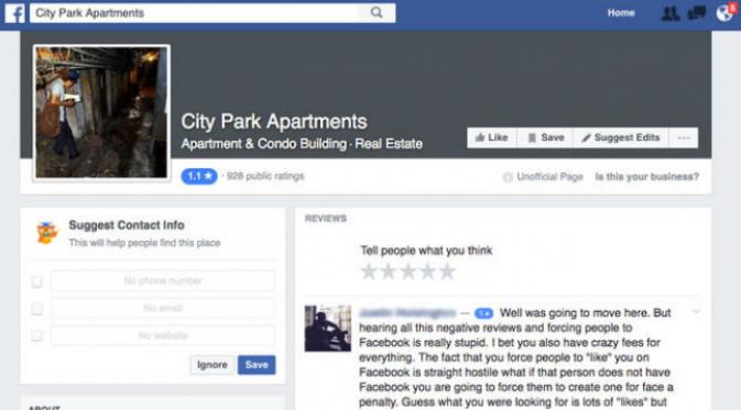 Sejumlah penghuni kompleks apartemen meradang karena persetujuan baru penyewaan tempat tinggal dikaitkan dengan suatu laman Facebook. (Sumber CBS News)
