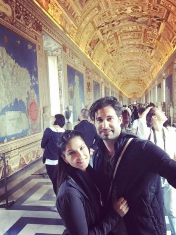 Sunny Leone dan Daniel Weber dalam perjalanan ke Italia. (Instagram - @sunnyleone)