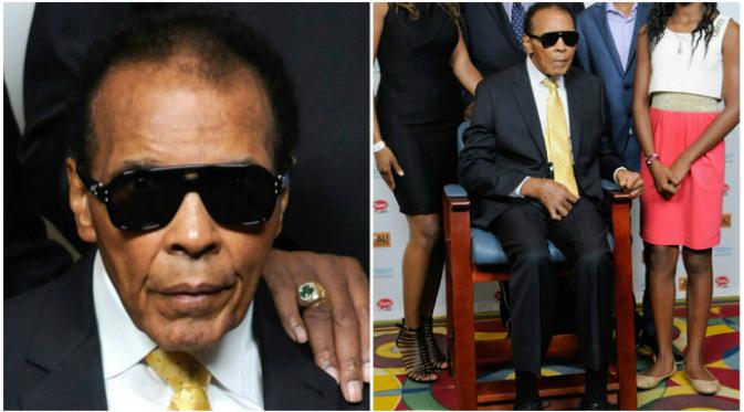 Baru-baru ini, Muhammad Ali masih menyempatkan diri menghadiri acara penggalangan dana untuk melawan penyakit Parkinson's walaupun ia sudah terlalu lunglai. (Sumber The Mirror)