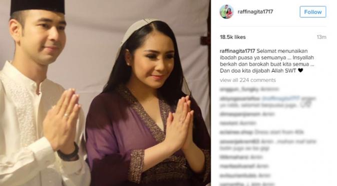 Cara Raffi Ahmad dan Nagita Slavina sambut Ramadan. (Instagram)