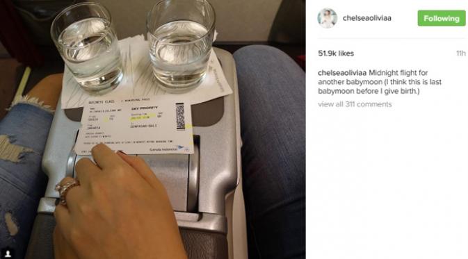 Chelsea Olivia dan Glenn Alinskie akan melakukan perjalanan babymoon untuk yang kesekian kalinya. (Instagram)