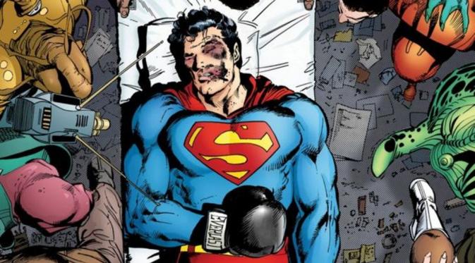 Kisah Saat Muhammad Ali 'Lawan' Superman. Superman babak belur lawan Ali ... (BBC/DC Comics)