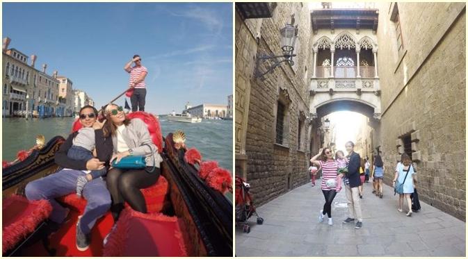 Ayu Dewi saat berada di kota Venesia. (Instagram)