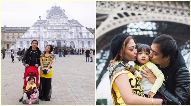 Ayu Dewi mengabadikan kenangan di kota Paris. (Instagram)