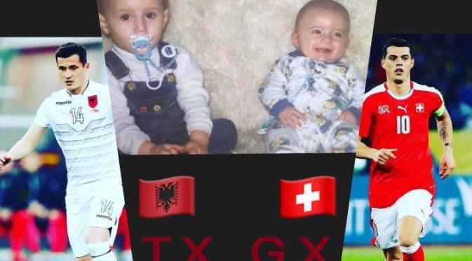 Foto Granit Xhaka dan Taulant Xhaka. (Facebook Granit Xhaka).