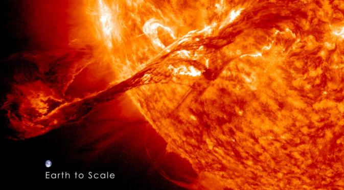 Perbandingan Bumi dan Matahari (NASA)