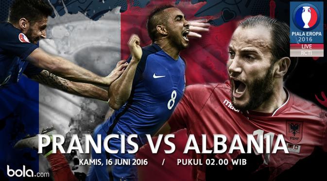Eropa 2016 Prancis Vs Albania (Bola.com/Adreanus Titus)