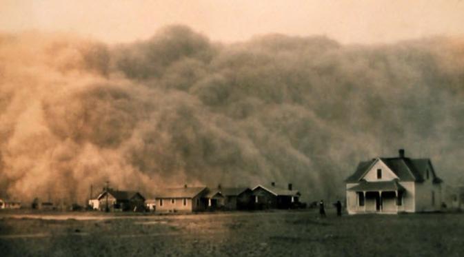 Bencana Dust Bowl (Credit:  NOAA George E. Marsh Album)