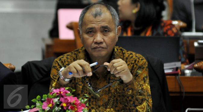 Ketua KPK Agus Rahardjo saat RDP dengan Komisi III DPR RI di Komplek Parlemen Senayan, Jakarta, Selasa (14/6). (Liputan6.com/Johan Tallo)