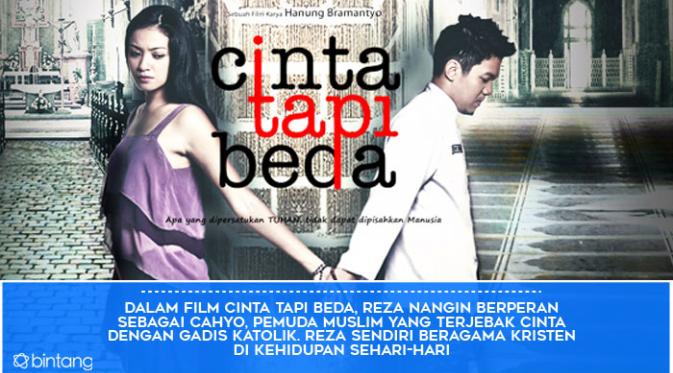 Transformasi Reza Nangin dalam film Cinta Tapi Beda. (Foto: via rizkywhitestars.blogspot.com, Desain: Muhammad Iqbal Nurfajri)