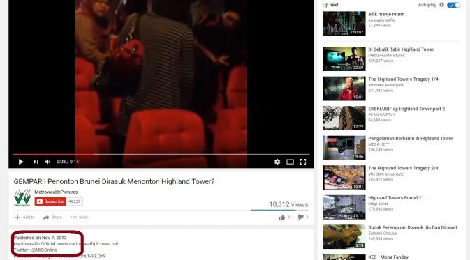 Video viral yang sempat diklaim sebagai kejadian kesurupan pasca menonton The Conjuring 2, ternyata berasal dari tahun 2013. (Metrowealth Pictures/YouTube)