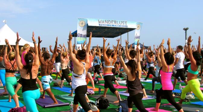 'Wanderlust Festival', acara yogal masal seru di Amerika Serikat yang diiringi musik santai. (Sumber: Wanderlust in The City)