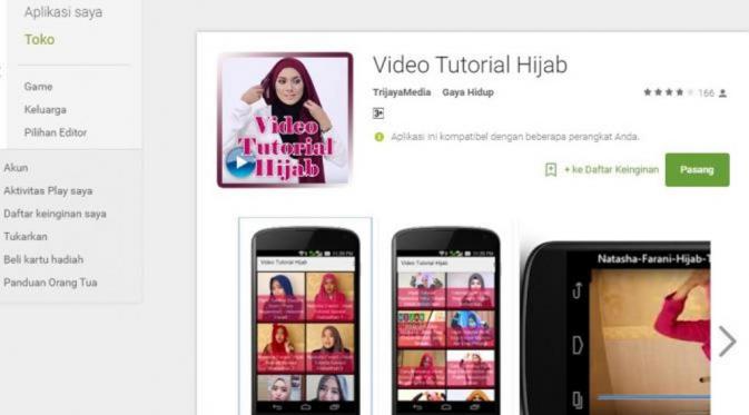 Aplikasi video tutorial hijab (via: Google Play).