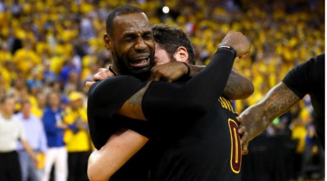 LeBron James menangis usai bawa Cleveland Cavaliers juara NBA 2015-2016 (Bild)