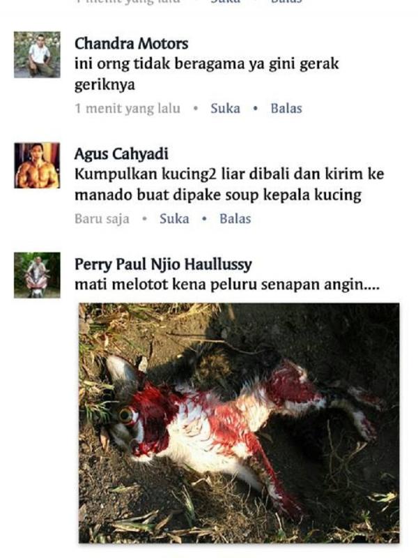 Mereka dikecam karena lakukan pembunuhan massal terhadap kucing (foto:facebook)