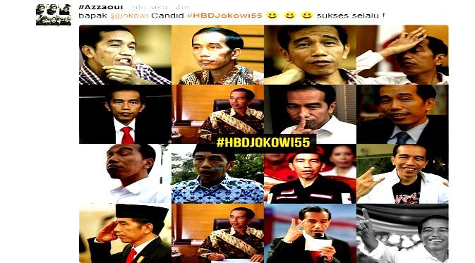 #HBDJokowi55 dari Netizen