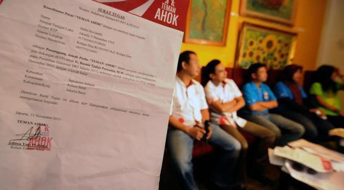 Sejumlah mantan TemanAhok memberikan keterangan terkait Pengumpulan 1 Juta KTP oleh TemanAhok di Jakarta (Liputan6.com/Helmi Fithriansyah)
