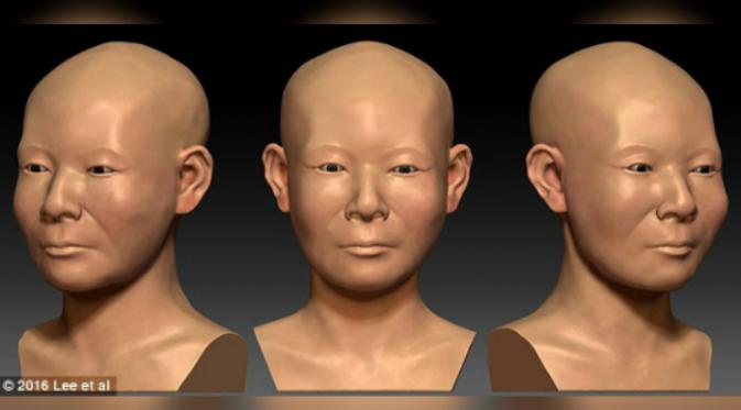 Rekonstruksi wajah tengkorak menggunakan komputer (Lee et al)