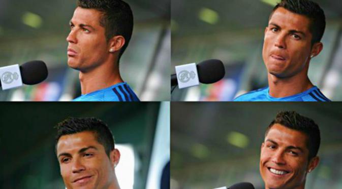 Cristiano Ronaldo lempar mikrofon reporter ke danau. (Sumber: pINTEREST)