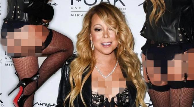 Mariah Carey tampil lebih berani dengan memamerkan bokongnya saat tampil di Las Vegas, di Los Angeles, Amerika Serikat, baru-baru ini (RadarOnline)