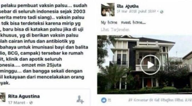 Wajah pasutri pembuat vaksin palsu asal Bekasi | Via: facebook.com