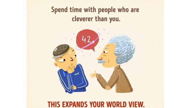 Luangkan waktu berdiskusi dengan orang yang lebih cerdas dari Anda (sumber. Brightside.me)