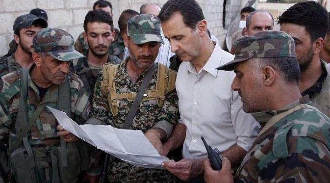 Presiden Suriah Bashar Al-Assad Buka Puasa Bersama Tentara (SANA)