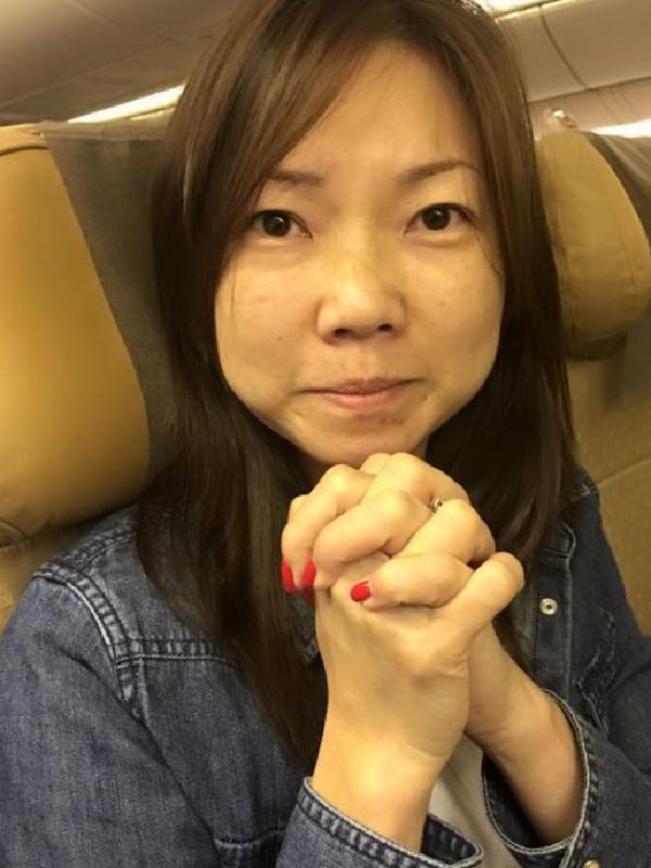 Lee Bee Yee, penumpang pesawat Singapore Airlines yang terbakar, Senin (27/6). (Facebook)