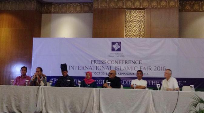 konferensi pers peluncuran International Islamic Fair di Balai Kartini, Jakarta Selatan, Kamis (30/6/2016).
