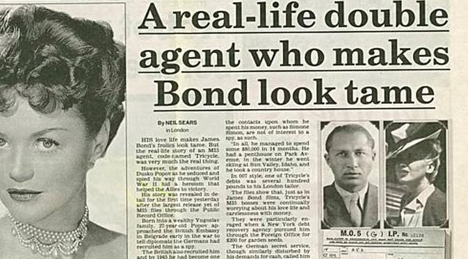 Dusan Popov, Sosok 'James Bond' di Kehidupan Nyata.(Sumber: Larry Loftis)