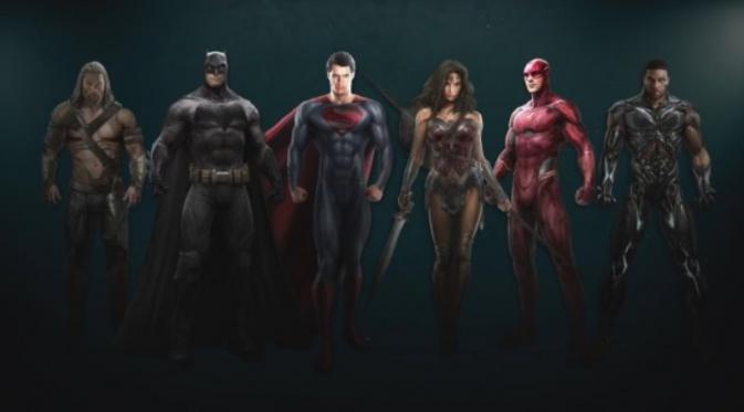 Foto konsep film Justice League. foto: sidomi