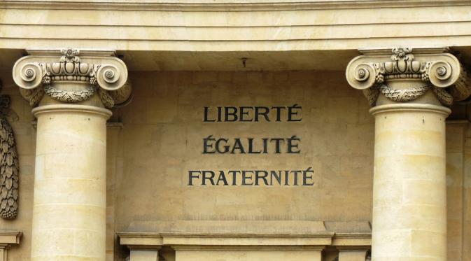 Semboyan negara Prancis, Liberte, Egalite, Fraternite. (Flickr).
