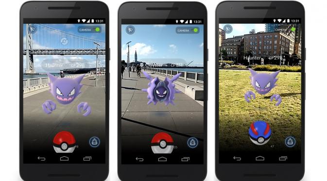 Ilustrasi: Bermain Pokemon Go melalui smartphone Android (Android Central).