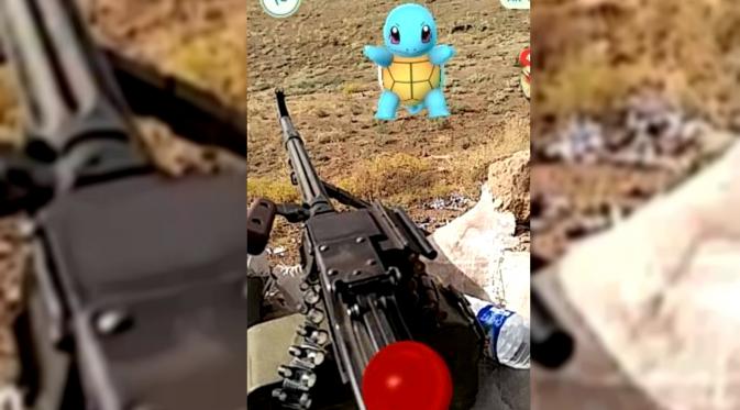 Tentara AS di Irak turut menikmati permainan Pokemon Go. (sumber: Daily Mail)