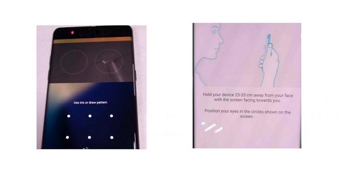 Bocoran gambar yang menguatkan kabar Galaxy Note 7 akan memiliki fitur pemindai mata (sumber: ubergizmo.com)