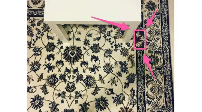 Tahukah kamu, di mana iPhone tersembunyi di karpet ini? (Sumber: Business Insider).