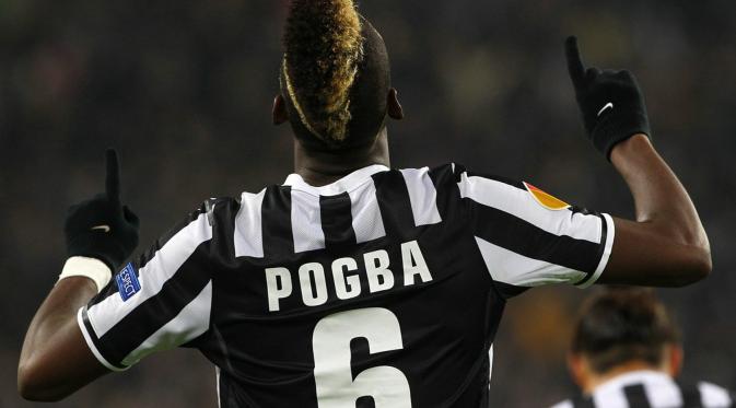 Paul Pogba saat mengenakan seragam bernomor punggung 6 di Juventus. (Skysports). 