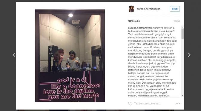 Ungkapan kebahagiaan Aurel Hermansyah. (source: Instagram)