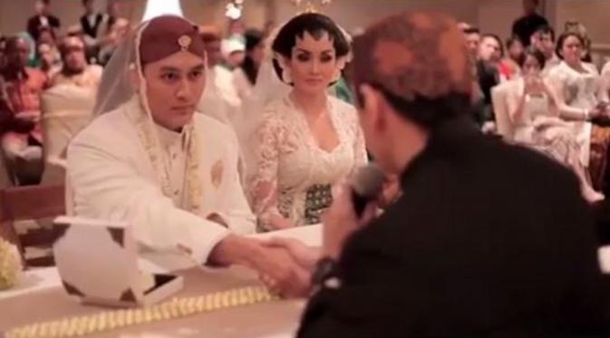 Demian Aditya dan Sara Wijayanto  saat akad nikah (Dok. Pribadi)