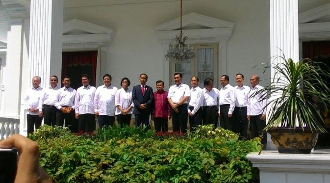 Jokowi Umumkan Reshuffle Kabinet. (Liputan6.com/Ahmad Romadoni)
