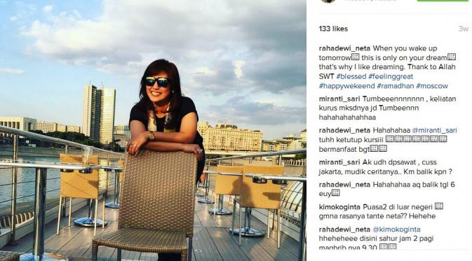 Rahadewineta saat berada di Moskow untuk menjalani pemusatan latihan untuk wasit Olimpiade / Instagram