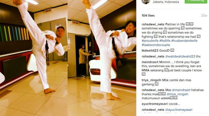Rahadewineta yang kini bersuamikan seorang atlet Taekwondo / Instagram