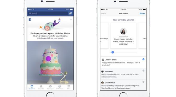 Facebook hadirkan fitur video ulang tahun untuk penggunanya (Sumber: Facebook)
