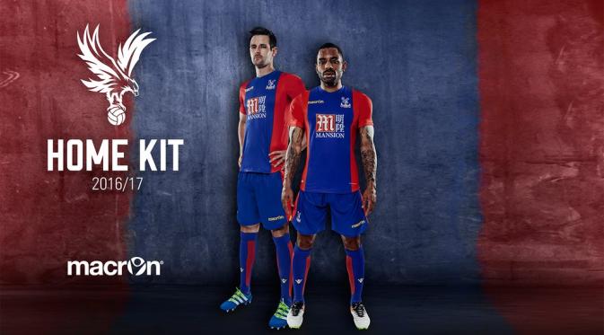 Seragam anyar Crystal Palace untuk musim 2016-17. (Crystal Palace).