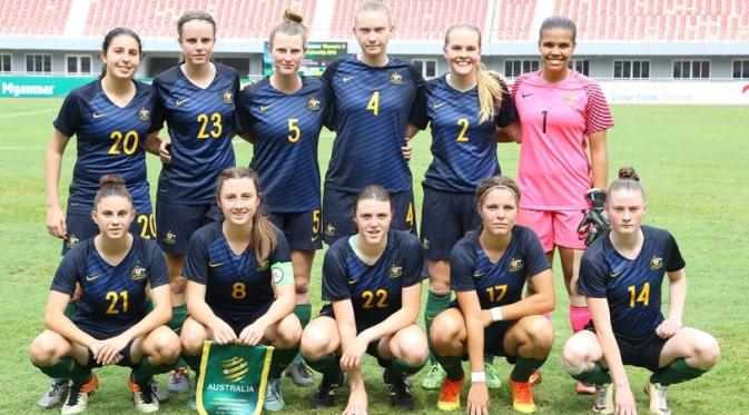 Timnas Australia U-20 memberondong Timor Leste 20-0 pada penyisihan Grup B Piala AFF Wanita 2016, Jumat (29/7/2016) malam. (Bola.com/AFF)