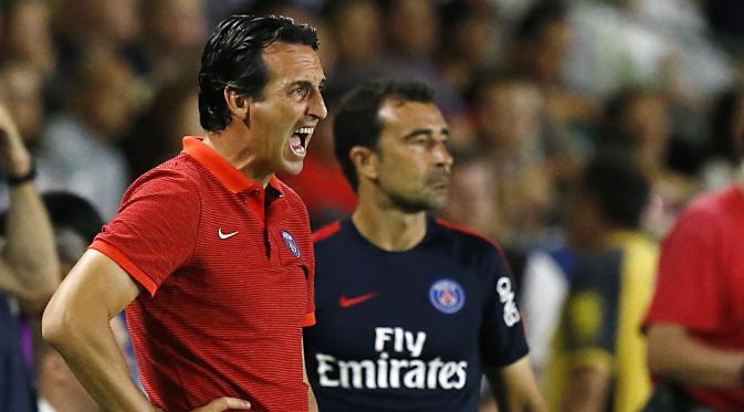 Pelatih Paris Saint-Germain (PSG) Unai Emery. (Reuters/Mario Anzuoni)