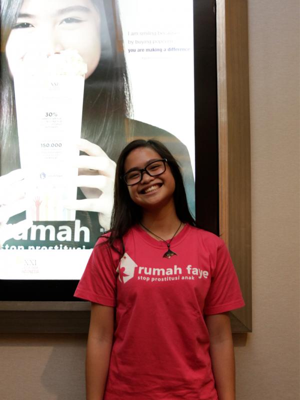 Faye Simanjuntak bekerjasama dengan Cinema 21 kampanye sejuta senyuman untuk Anak Indonesia