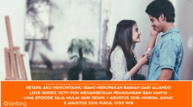 Super series Betapa Aku Mencintaimu (BAM), yang dibintangi Aliando Syarief dan Prilly Latuconsina (Desain: Muhammad Iqbal Nurfajri/Bintang.com)