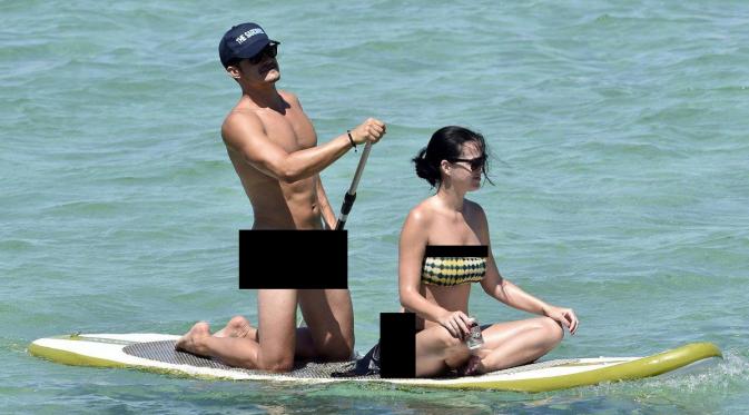 Orlando Bloom tertangkap sedang telanjang bulat saat bersama Katy Perry. (Dokumen New York Daily News -  CIAO PIX/FREZZALAFATA/AKMGSI)